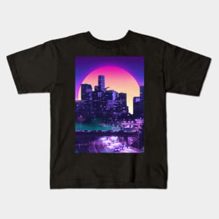 Retro City 80s neon Kids T-Shirt